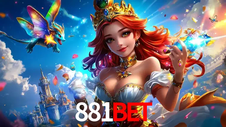 A princesa de um reino de fantasia mágico, com seu pequeno dragão, apresentando um mundo de prêmios encantados nos jogos de caça-níqueis do cassino 881bet.